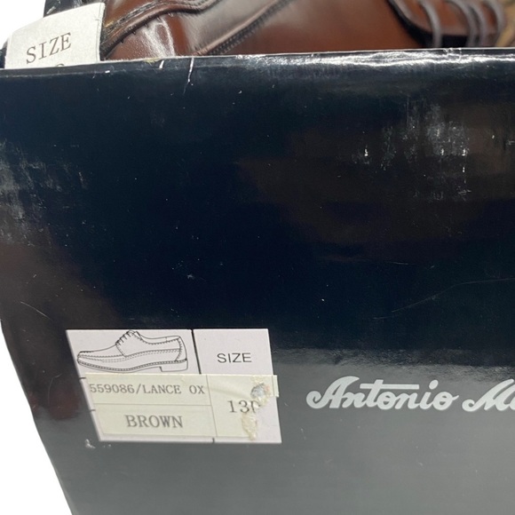 Antonio Mazzeti Square Cap Toe Oxfords (Size:13, Color:Brown/Black) - Picture 6 of 6